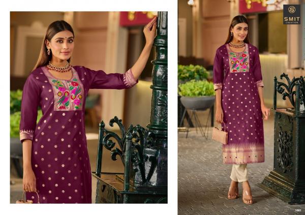 Smit Maya Paithani Cotton Designer Kurti Collection